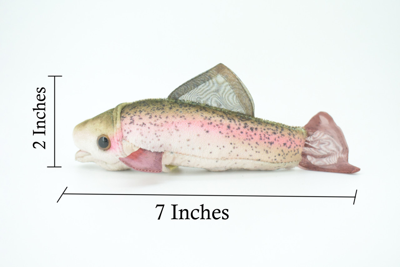 Rainbow Trout Finger Puppet, Very Nice Plush Trout, Stuffed Fish, Educational, Realistic, Lifelike Model, Gift,   7"   FM11 B235