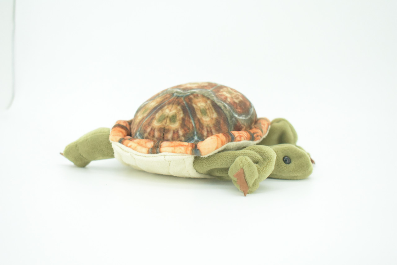 Turtle Finger Puppet, Very Nice Plush Tortoise, Stuffed Reptile, Educational, Realistic, Lifelike Model, Gift,    6 1/2"   FM10 B235