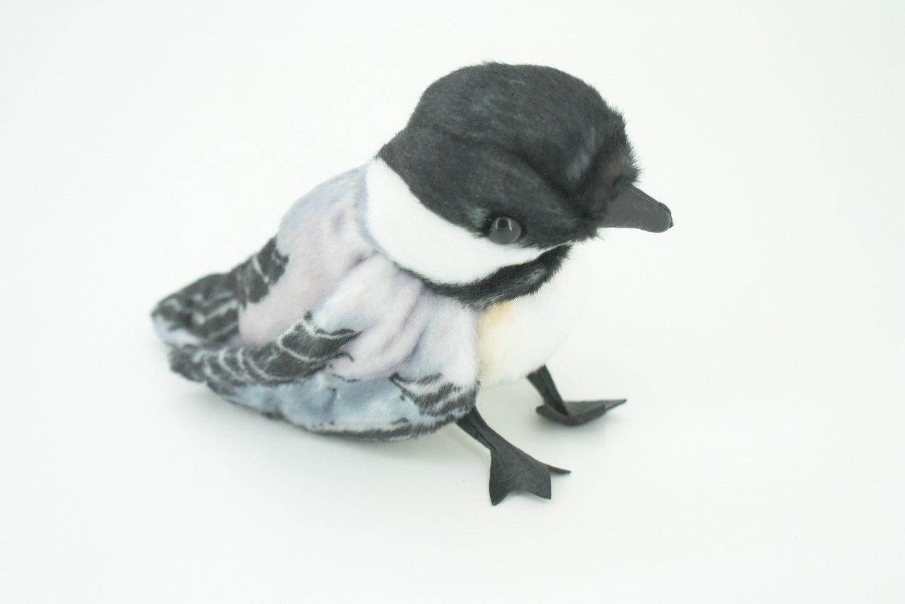 Chickadee Finger Puppet, Very Nice Plush Chick-a-dee, Stuffed Bird, Educational, Realistic, Lifelike Model, Gift,    6"   FM03 B233