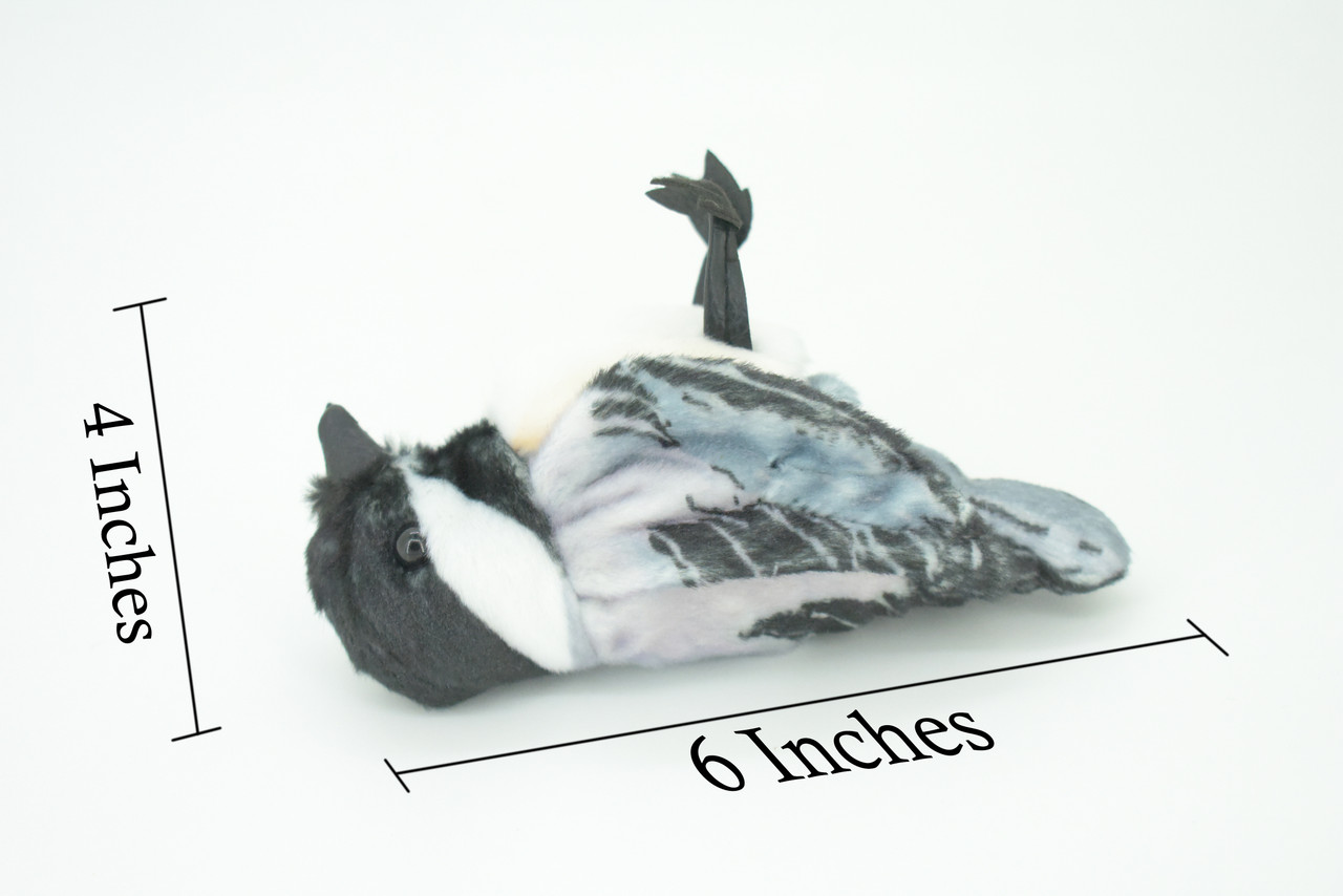 Chickadee Finger Puppet, Very Nice Plush Chick-a-dee, Stuffed Bird, Educational, Realistic, Lifelike Model, Gift,    6"   FM03 B233