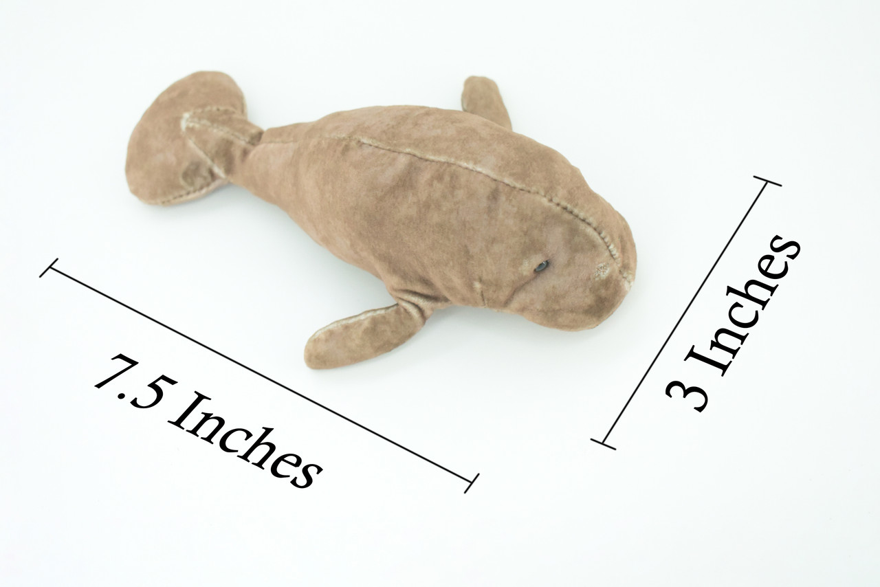 Manatee Finger Puppet, Very Nice Plush Sea Cow, Stuffed Mermaid of the sea, Educational, Realistic, Lifelike, Gift,   7 1/2"  FM06 B233