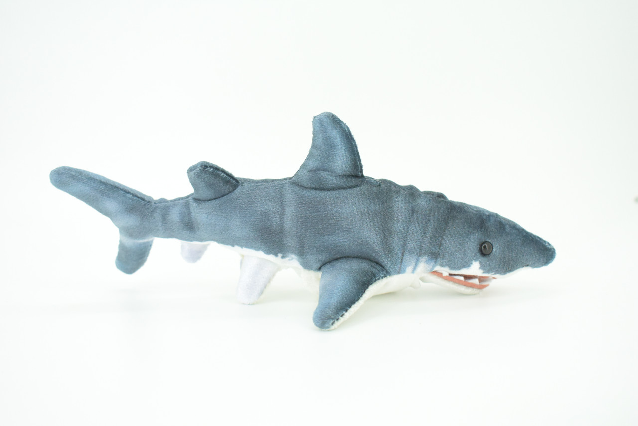 Shark Finger Puppet, Very Nice Plush Great White Shark, Stuffed Fish, Educational, Realistic, Lifelike, Gift,   8"  FM17 B236