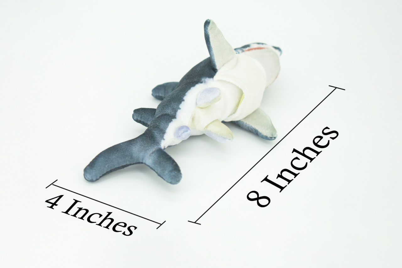 Shark Finger Puppet, Very Nice Plush Great White Shark, Stuffed Fish, Educational, Realistic, Lifelike, Gift,   8"  FM17 B236