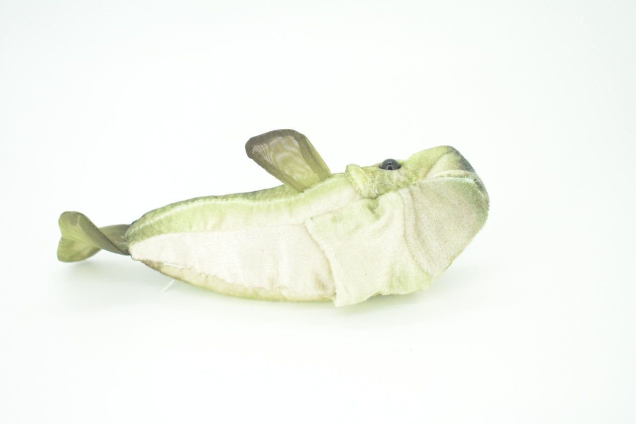 Large Mouth Bass Finger Puppet, Very Nice Plush Bass, Stuffed Fish, Educational, Realistic, Lifelike Model, Gift,   7"   FM01 B233