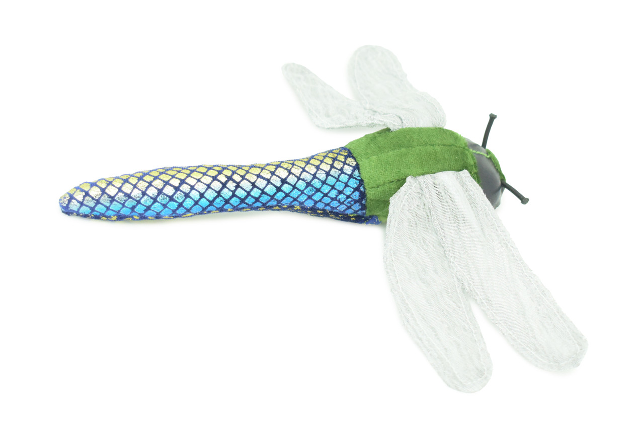 Dragonfly Finger Puppet, Very Nice Plush Dragon Fly, Stuffed Insect, Educational, Realistic, Lifelike Model, Gift,    7"   FM04 B233