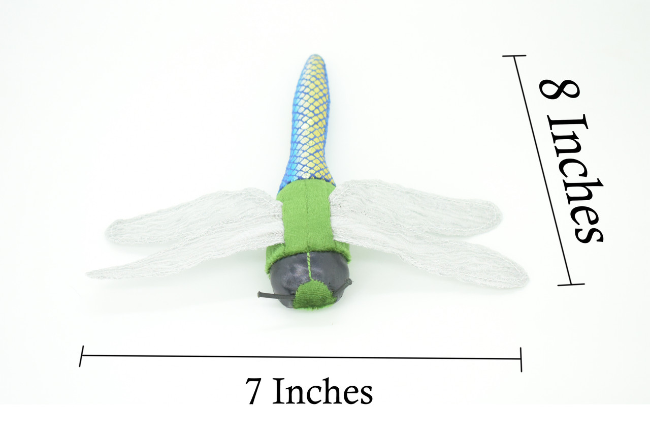 Dragonfly Finger Puppet, Very Nice Plush Dragon Fly, Stuffed Insect, Educational, Realistic, Lifelike Model, Gift,    7"   FM04 B233