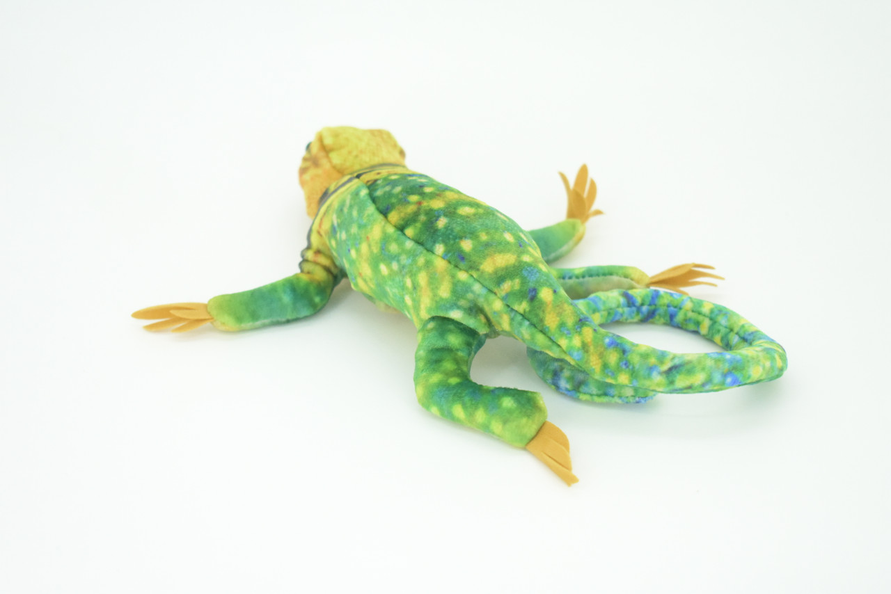 Lizard Finger Puppet, Very Nice Plush Collared Lizard, Stuffed Reptile, Educational, Realistic, Lifelike Model, Gift,    9"   FM05 B233