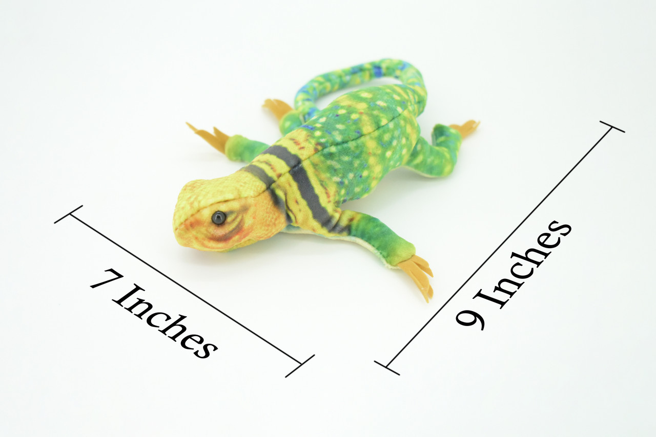Lizard Finger Puppet, Very Nice Plush Collared Lizard, Stuffed Reptile, Educational, Realistic, Lifelike Model, Gift,    9"   FM05 B233
