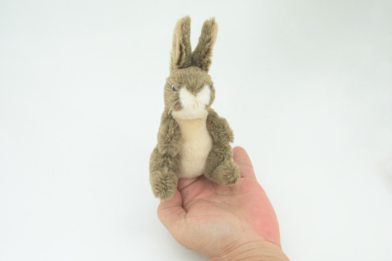 Rabbit Finger Puppet, Very Nice Plush Jack Rabbit, Stuffed Animal, Educational, Realistic, Lifelike, Gift,    6"   FM20 B236