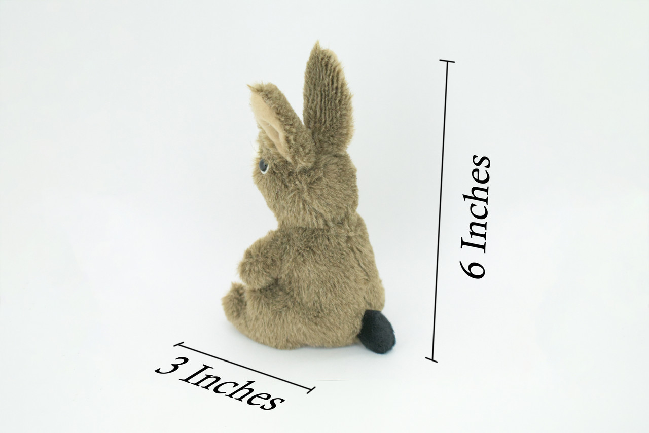 Rabbit Finger Puppet, Very Nice Plush Jack Rabbit, Stuffed Animal, Educational, Realistic, Lifelike, Gift,    6"   FM20 B236