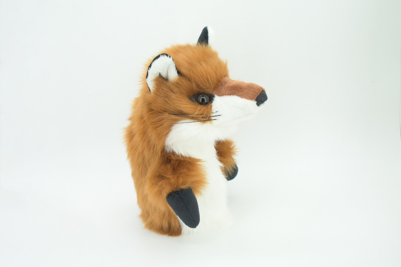 Fox Hand Puppet, Very Nice Plush Red Fox, Stuffed Animal, Educational, Realistic, Lifelike, Gift,    9"   FM30 B75