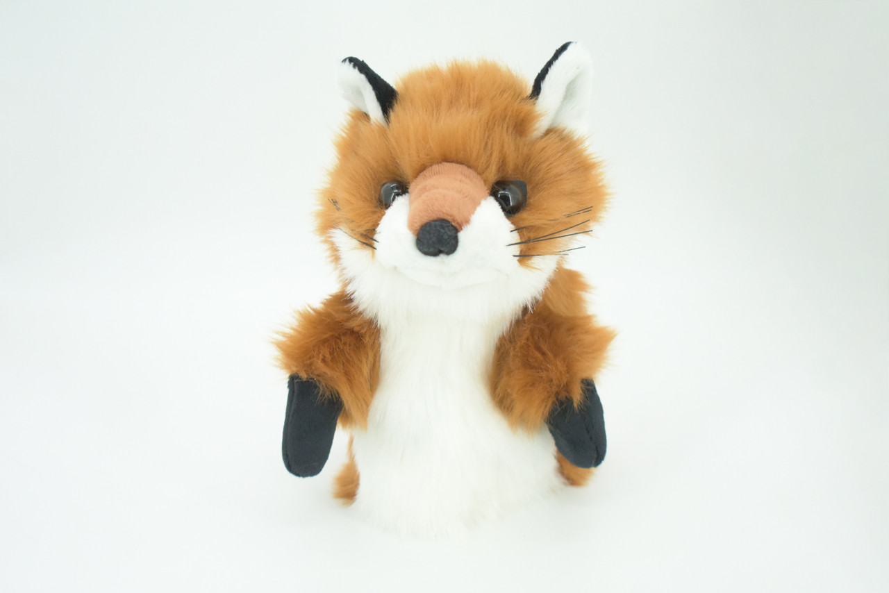 Fox Hand Puppet, Very Nice Plush Red Fox, Stuffed Animal, Educational, Realistic, Lifelike, Gift,    9"   FM30 B75