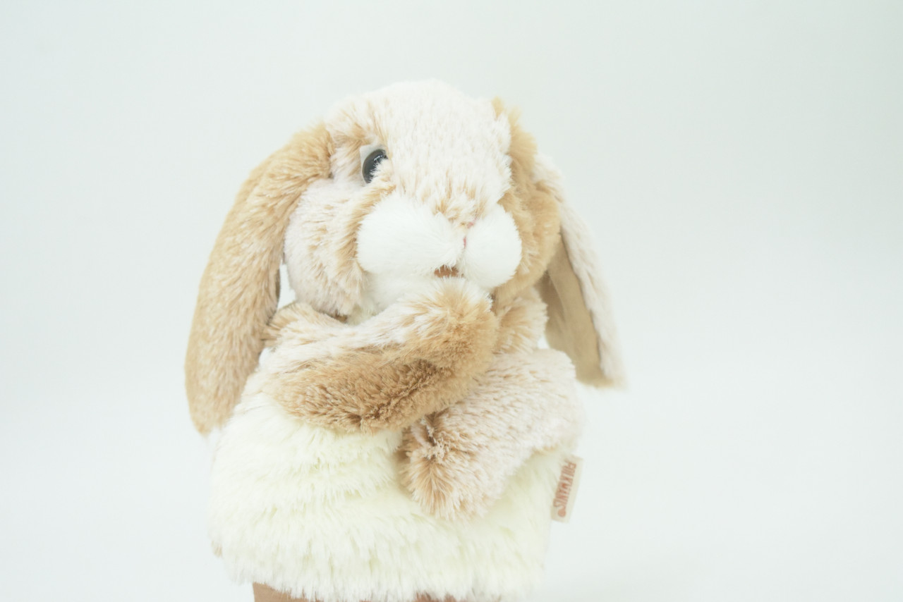 Lop Eared Rabbit Hand Puppet, Very Nice Plush Rabbit, Stuffed Animal, Educational, Realistic, Lifelike, Gift,     7"   FM27 B75