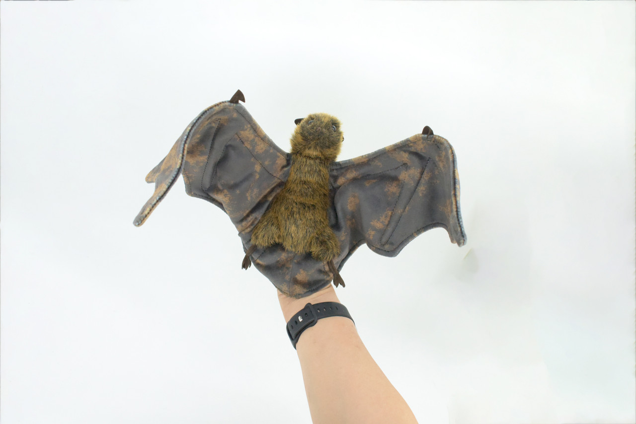 Bat Hand Puppet, Very Nice Plush Fruit Bat, Stuffed Animal, Educational, Realistic, Lifelike, Gift,      20"    FM25 B75