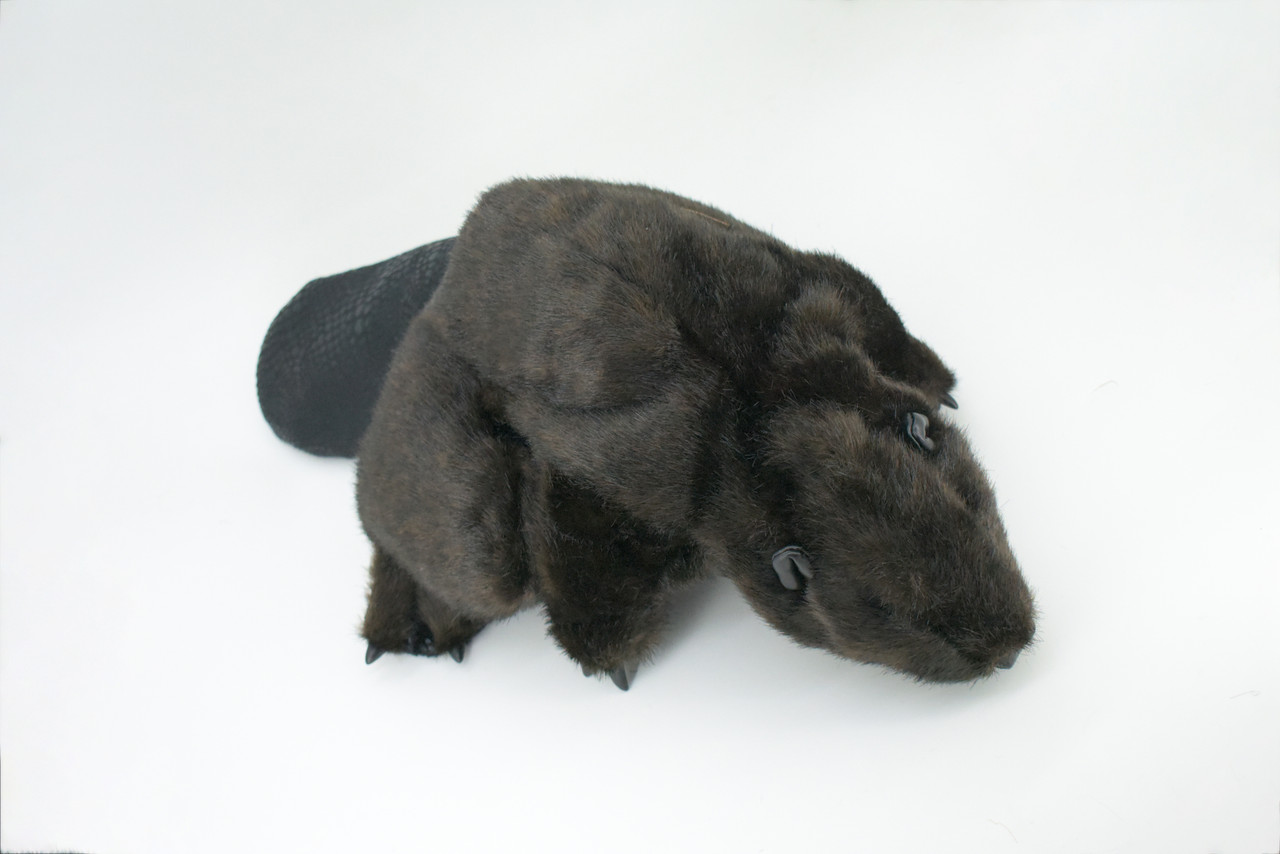 Beaver Hand Puppet, Very Nice Plush Castor, Stuffed Animal, Educational, Realistic, Lifelike, Gift,      18"    FM32 B412