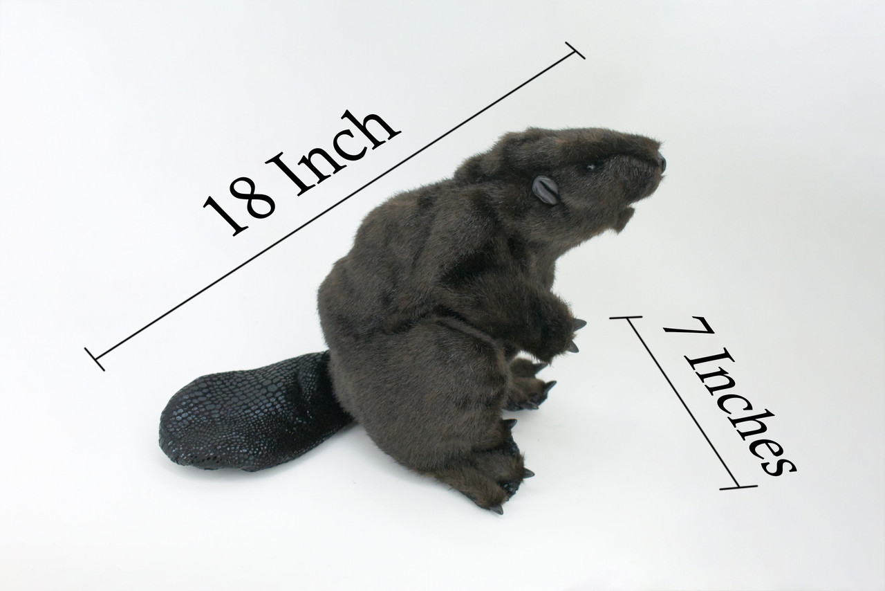 Beaver Hand Puppet, Very Nice Plush Castor, Stuffed Animal, Educational, Realistic, Lifelike, Gift,      18"    FM32 B412