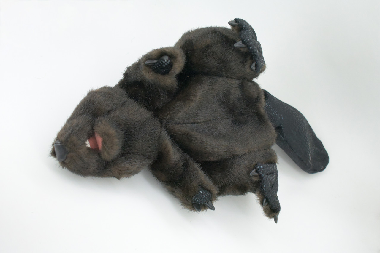Beaver Hand Puppet, Very Nice Plush Castor, Stuffed Animal, Educational, Realistic, Lifelike, Gift,      18"    FM32 B412