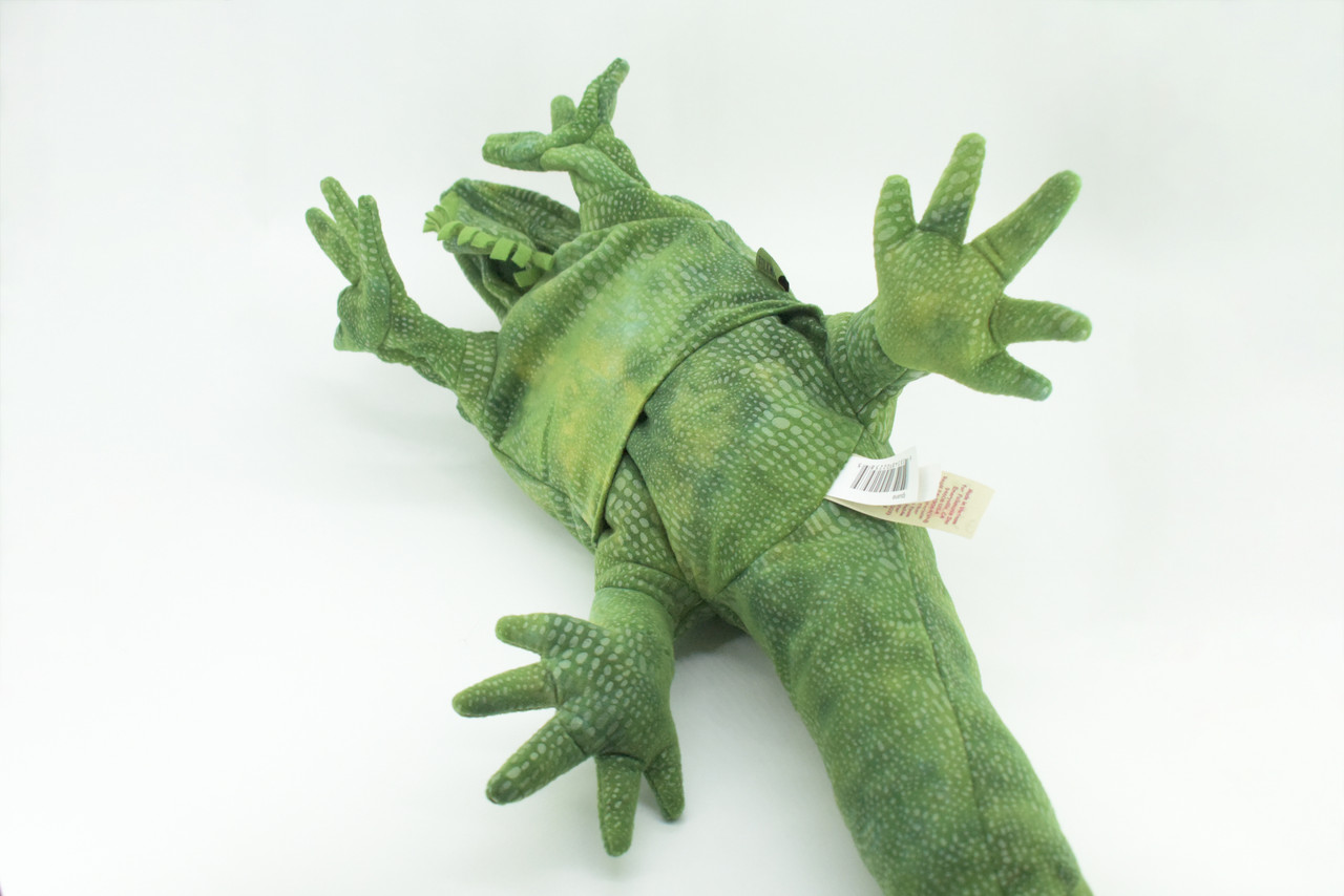 Iguana Hand Puppet, Very Nice Plush Lizard, Stuffed Reptile, Educational, Realistic, Lifelike Model, Gift,    32"   FM34 B413
