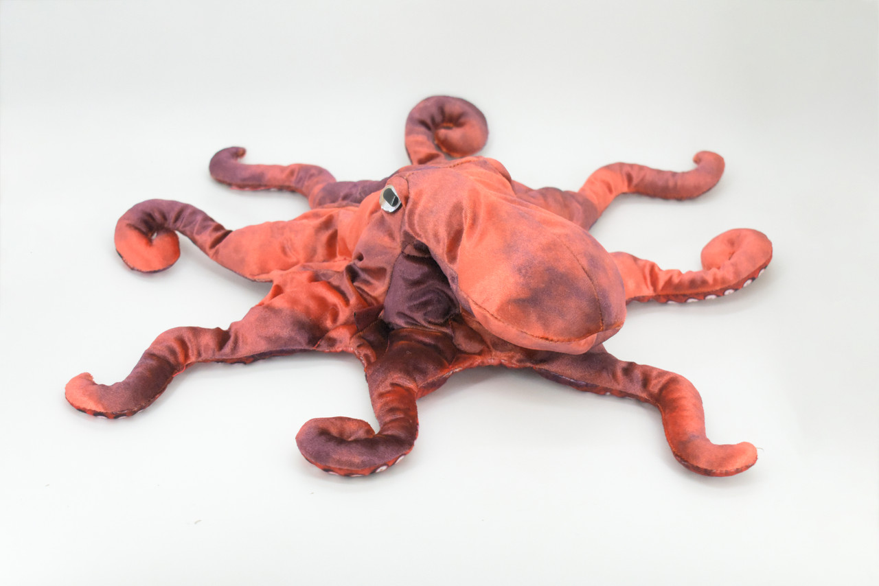 Octopus Hand Puppet, Full Body Red Octopus, Very Nice Plush Octopi, Educational, Realistic, Lifelike, Gift,    19"   FM33 B412