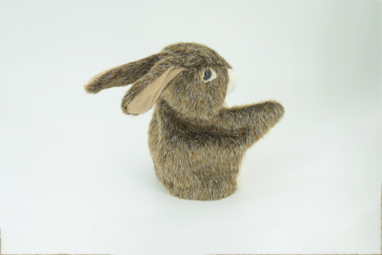Rabbit Hand Puppet, Very Nice Plush Jackrabbit, Stuffed Animal, Educational, Realistic, Lifelike, Gift,      10"    FM29 B75