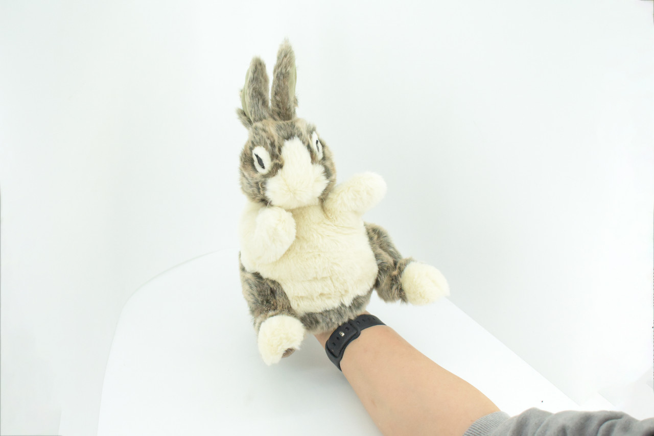 Rabbit Hand Puppet, Baby Dutch Rabbit, Very Nice Plush, Stuffed Animal, Educational, Realistic, Lifelike, Gift,      10"    FM42 B416