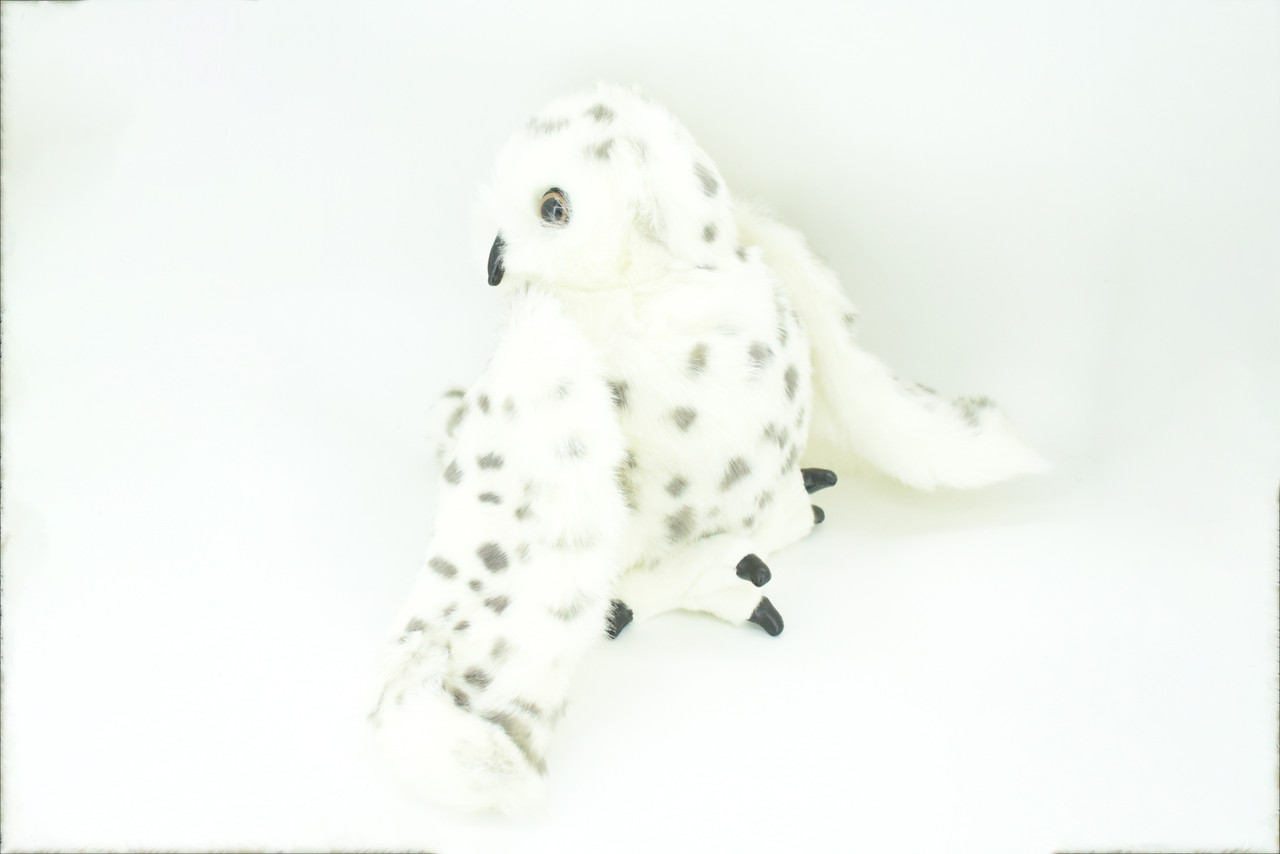 Snowy Owl Hand Puppet, Very Nice Plush Artic Owl, Stuffed Bird, Educational, Realistic, Lifelike, Gift,    21"     FM38 B415