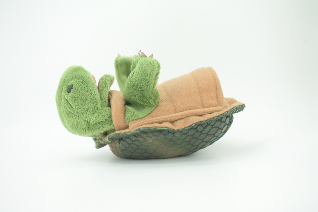 Turtle Hand Puppet, Very Nice Plush Tortoise, Stuffed Reptile, Educational, Realistic, Lifelike Model, Gift,    7"   FM23 B75