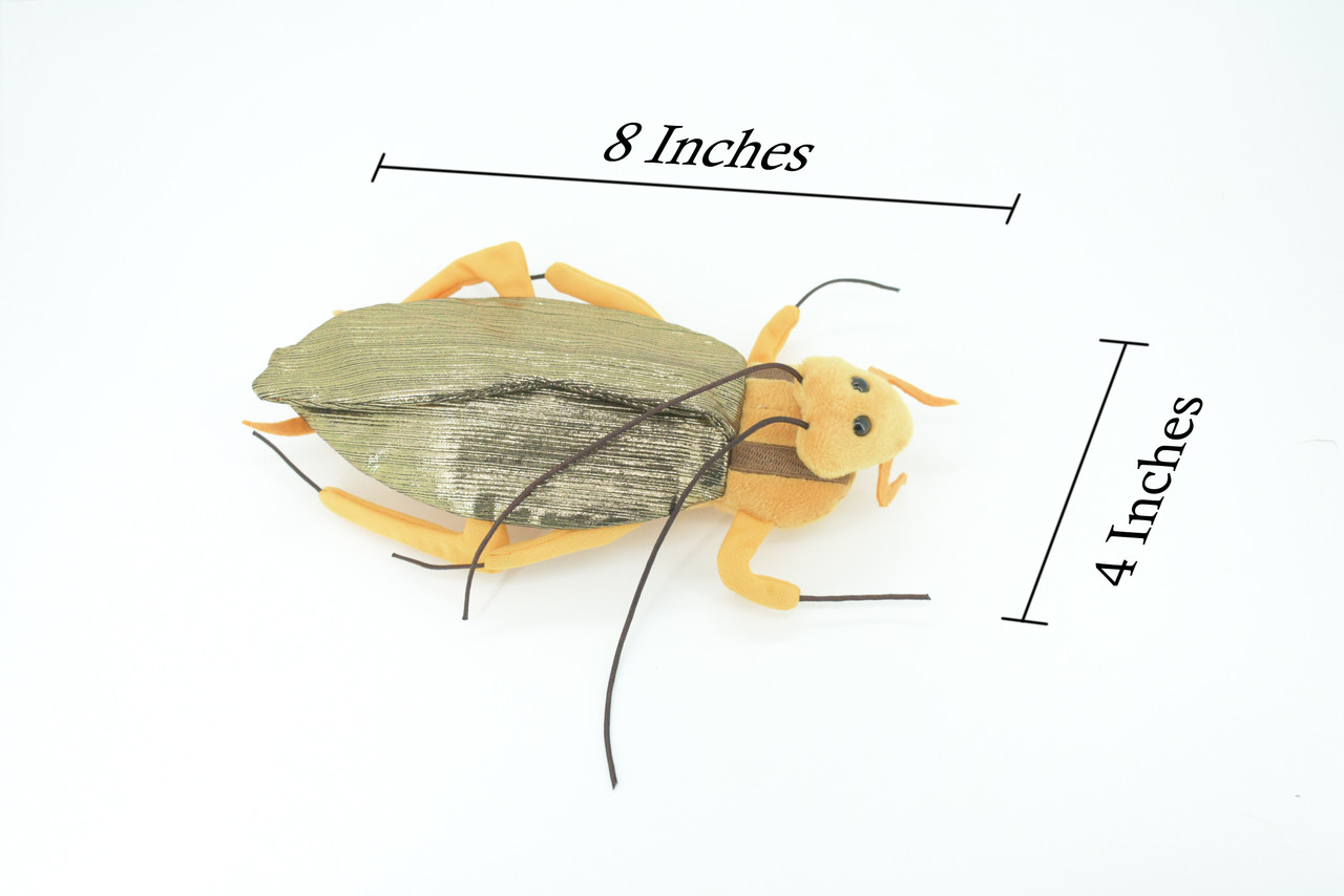 Cockroach, Palmetto bugs, Blattodea, Plush Roach Design, Educational, Figure, Replica, Gift,      8"   GM06 B87
