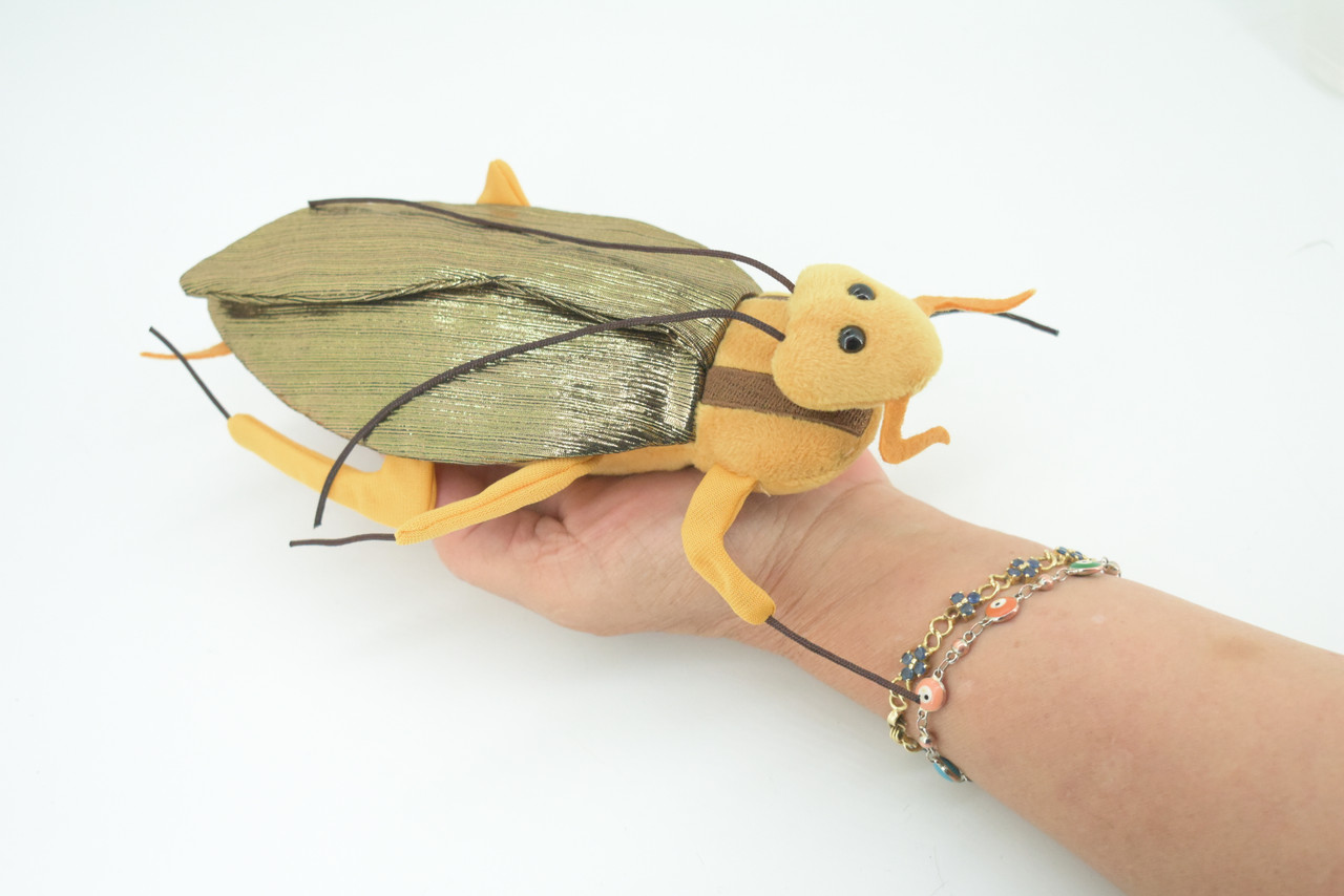 Cockroach, Palmetto bugs, Blattodea, Plush Roach Design, Educational, Figure, Replica, Gift,      8"   GM06 B87