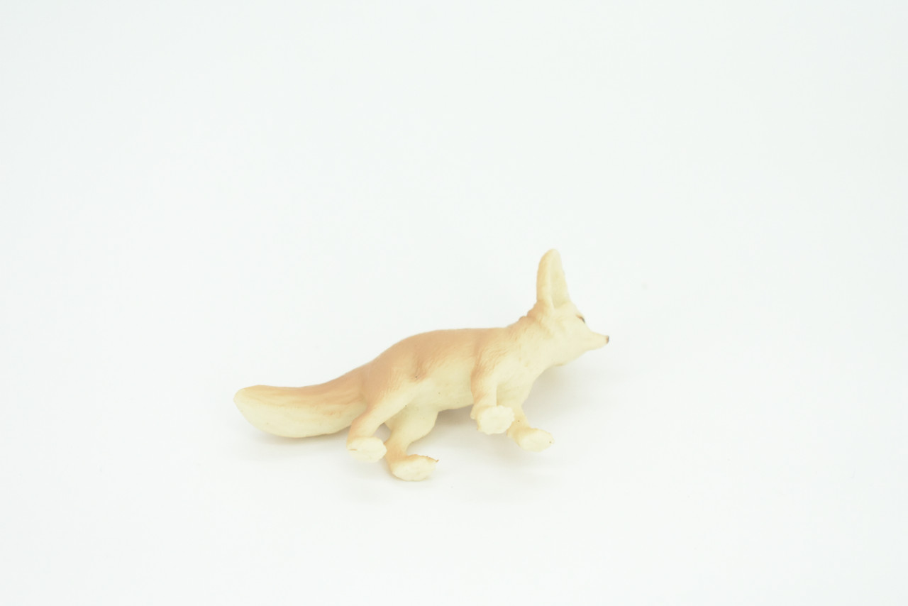 Fennec Fox, Vulpes zerda, Desert Fox, Hand Painted, Educational, Rubber, Realistic Figure, Lifelike Model, Replica, Gift,    2"   SF22 B45