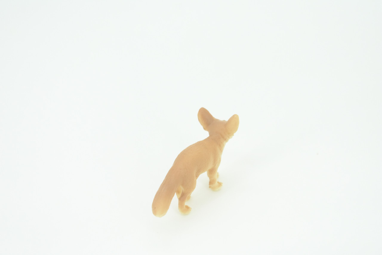 Fennec Fox, Vulpes zerda, Desert Fox, Hand Painted, Educational, Rubber, Realistic Figure, Lifelike Model, Replica, Gift,    2"   SF22 B45