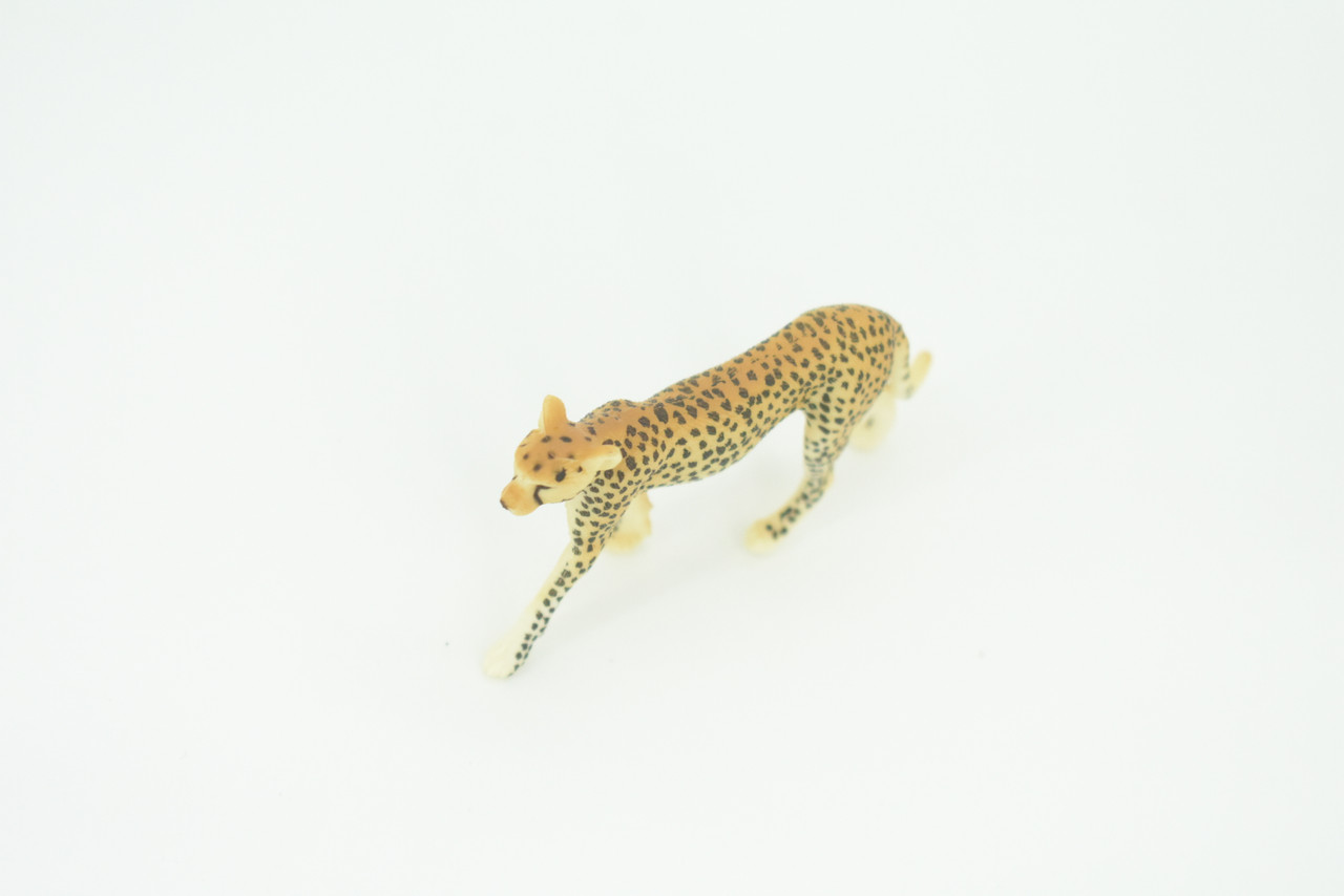 Cheetah, Big Cat, African speedster, Hand Painted, Educational, Rubber Animal, Realistic Figure, Lifelike Model, Gift,    3 "   SF28 B45