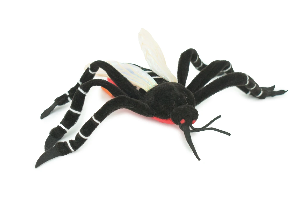 Mosquito, Aedes Mosquito, Dengue mosquito, Asian Tiger mosquito, Educational, Plush Design, Insect, Very Nice Figure, Replica, Toy, Great Gift,  6 Inches.