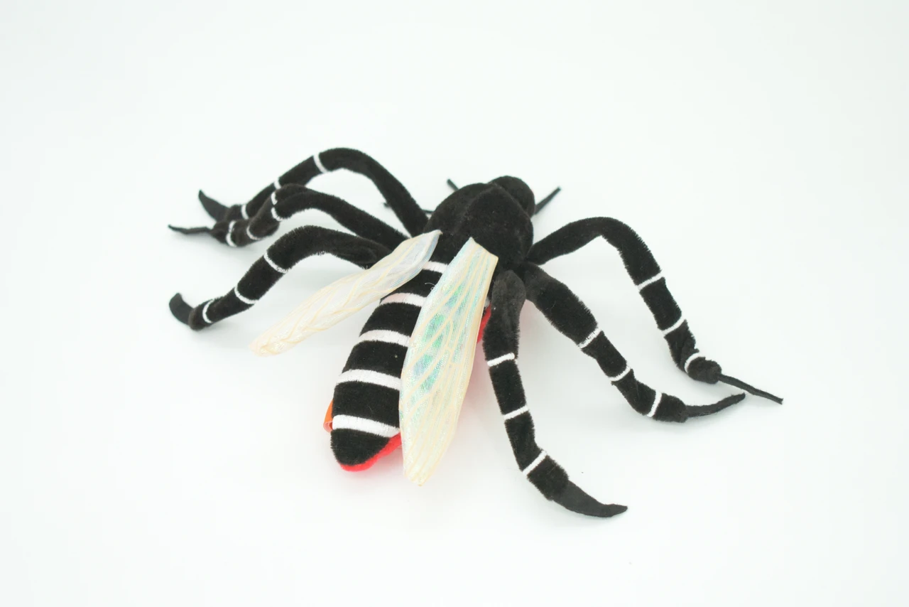 Mosquito, Aedes Mosquito, Dengue mosquito, Asian Tiger mosquito, Educational, Plush Design, Insect, Very Nice Figure, Replica, Toy, Great Gift,  6 Inches.