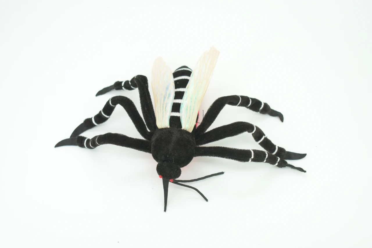 Mosquito, Aedes Mosquito, Dengue mosquito, Asian Tiger mosquito, Educational, Plush Design, Insect, Very Nice Figure, Replica, Toy, Great Gift,  6 Inches.