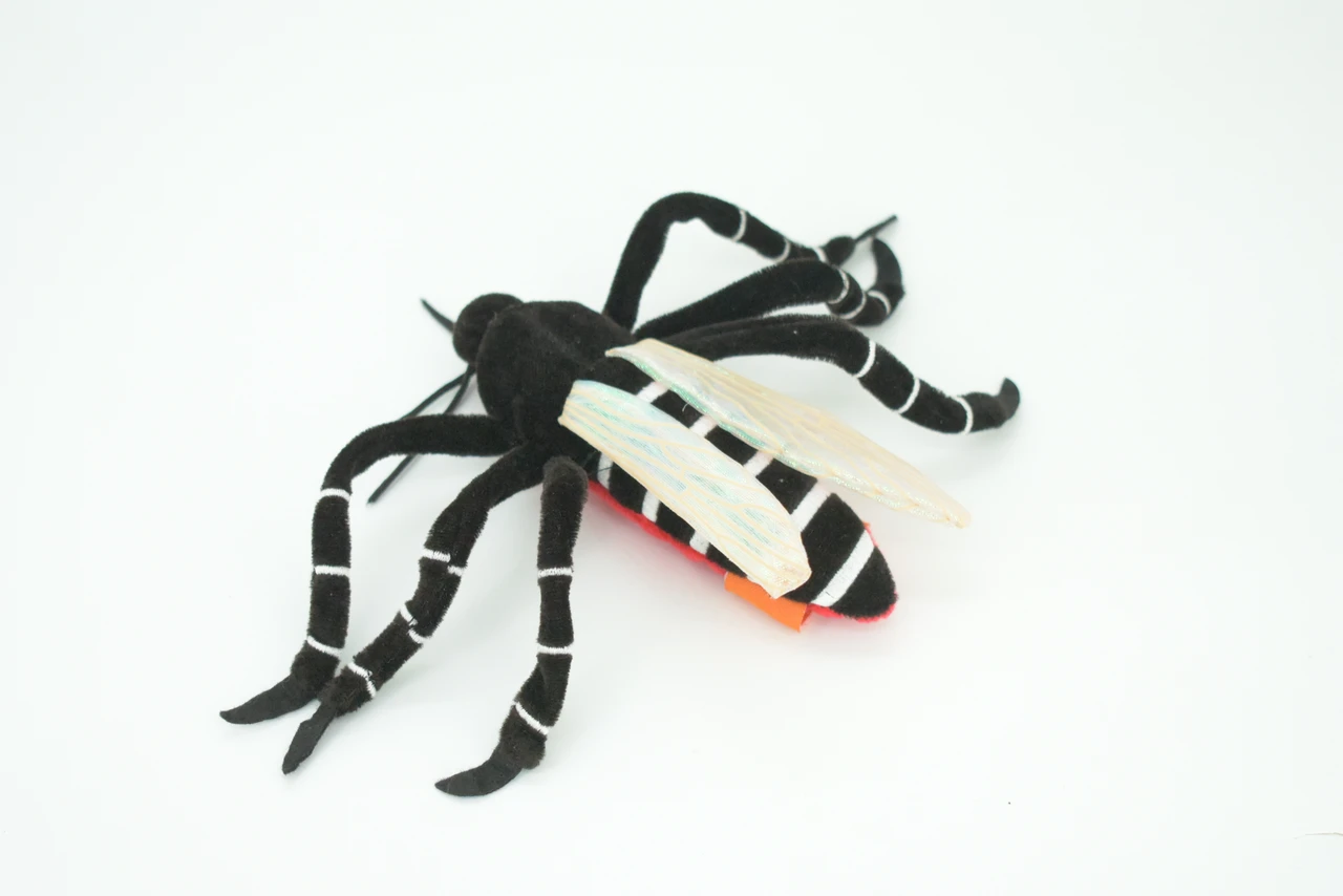 Mosquito, Aedes Mosquito, Dengue mosquito, Asian Tiger mosquito, Educational, Plush Design, Insect, Very Nice Figure, Replica, Toy, Great Gift,  6 Inches.