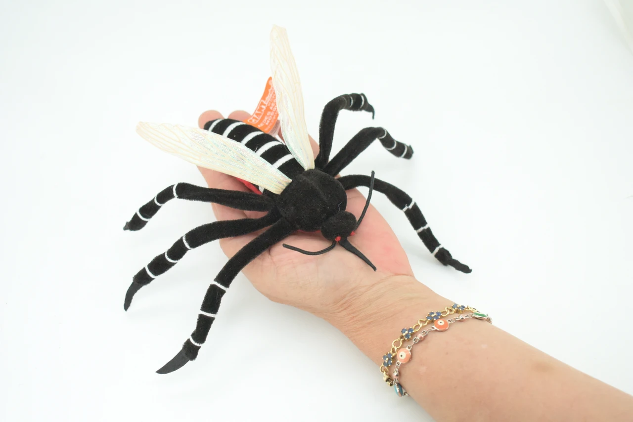 Mosquito, Aedes Mosquito, Dengue mosquito, Asian Tiger mosquito, Educational, Plush Design, Insect, Very Nice Figure, Replica, Toy, Great Gift,  6 Inches.