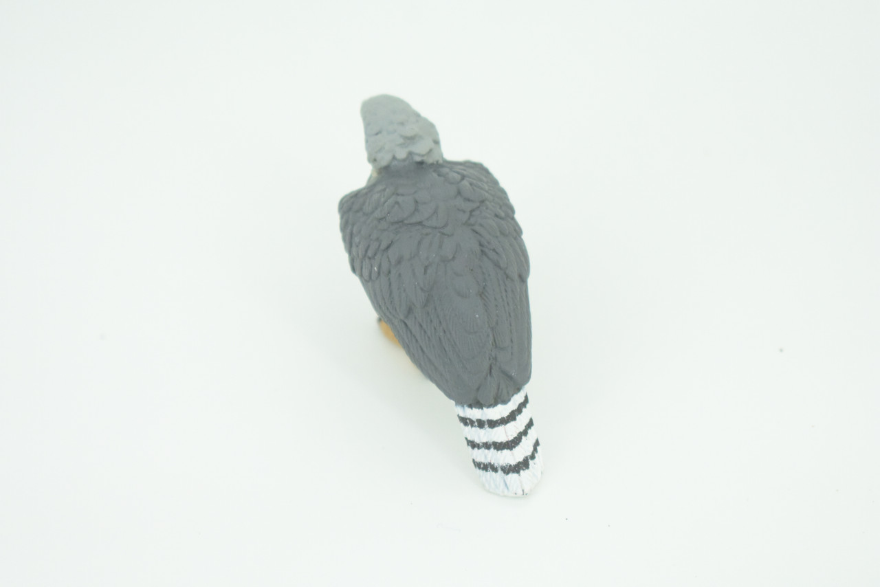 Eagle, Great Harpy Eagle, Harpia harpyja, Hand Painted, Educational, Rubber Animal, Realistic Figure, Lifelike, Gift,    2 1/2"    SF34 B44