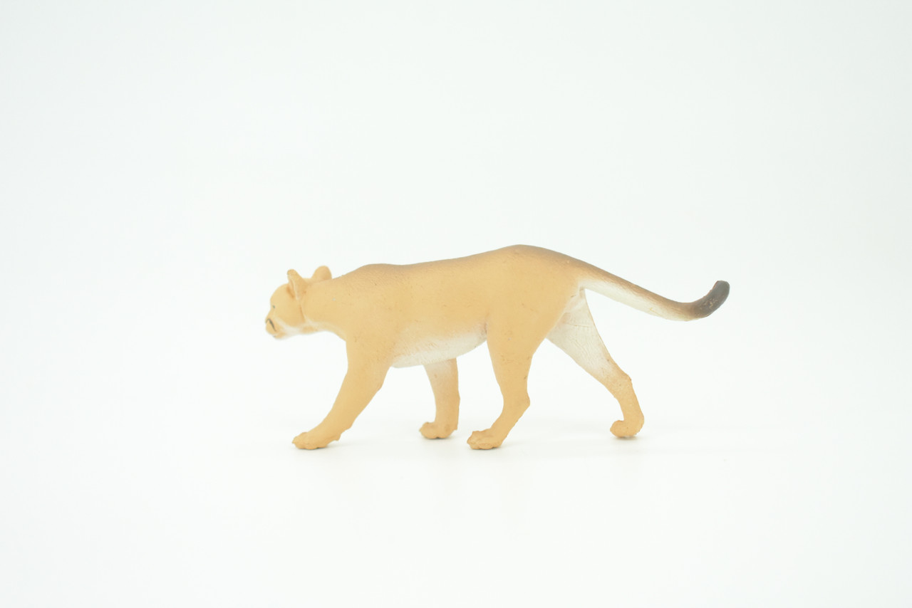 Puma, Cougar, Mountain Lion, American Lion, Hand Painted, Educational, Rubber Animal, Realistic Figure, Lifelike, Gift,    3 1/2"    SF47 B15 