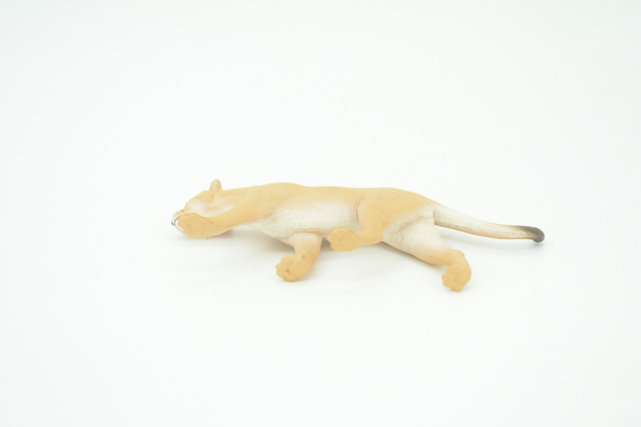 Puma, Cougar, Mountain Lion, American Lion, Hand Painted, Educational, Rubber Animal, Realistic Figure, Lifelike, Gift,    3 1/2"    SF47 B15 