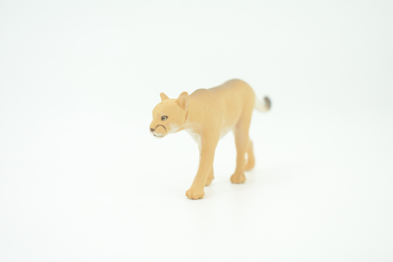 Puma, Cougar, Mountain Lion, American Lion, Hand Painted, Educational, Rubber Animal, Realistic Figure, Lifelike, Gift,    3 1/2"    SF47 B15 