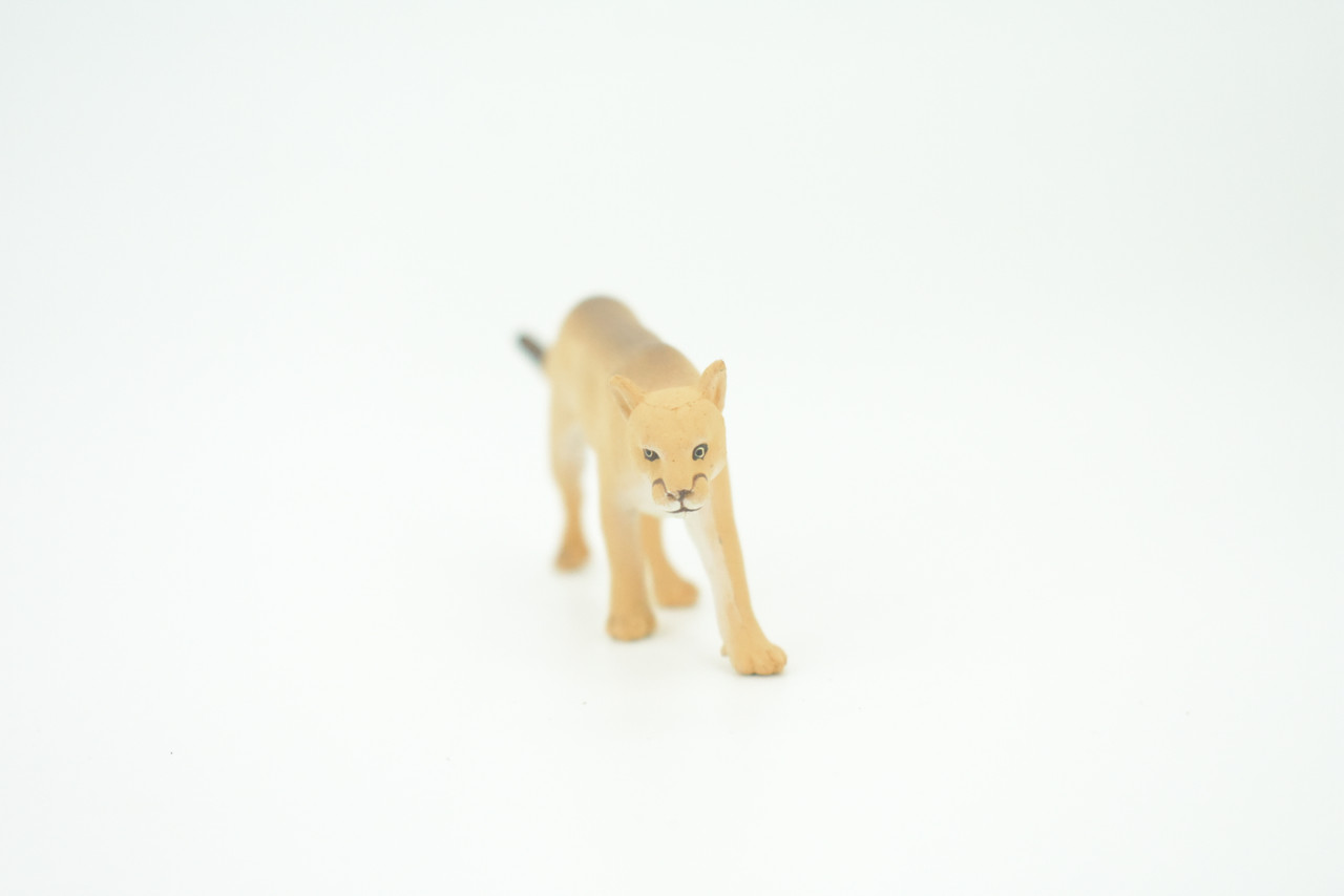 Puma, Cougar, Mountain Lion, American Lion, Hand Painted, Educational, Rubber Animal, Realistic Figure, Lifelike, Gift,    3 1/2"    SF47 B15 