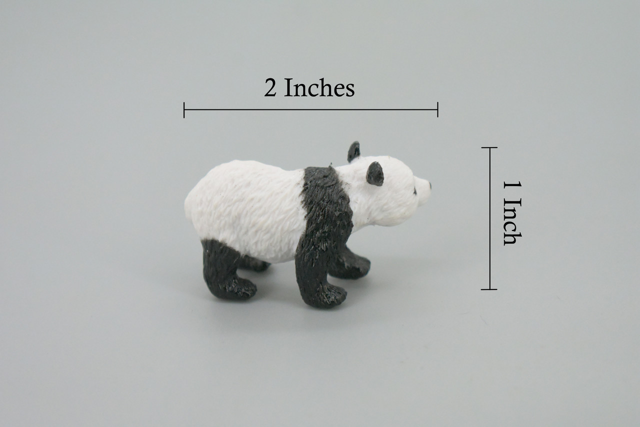 Panda, Ailuropoda melanoleuca, Panda bear, Hand Painted, Educational, Rubber Animal, Realistic Figure, Lifelike, Gift,    2 "    SF49 B58