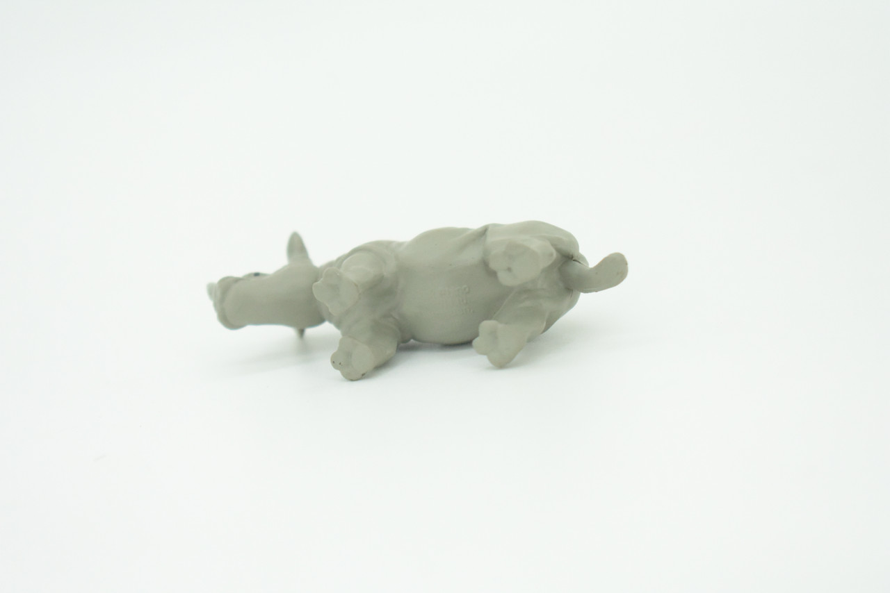 Black Rhino, Diceros bicornis, Educational, Rubber Animal, Realistic Figure, Lifelike, Gift,   2 1/2"   SF58 B58