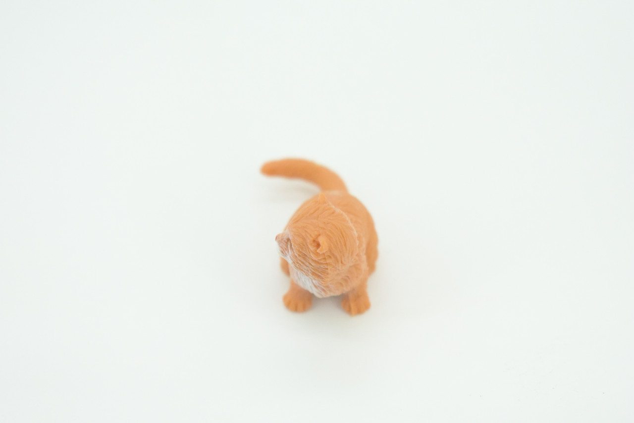 House Cat,  Orange Tabby, Marmalade Cat, Rubber, Hand Painted, Realistic, Figure, Model, Replica, Toy, Kids, Educational, Gift,    2"   SF70 B16