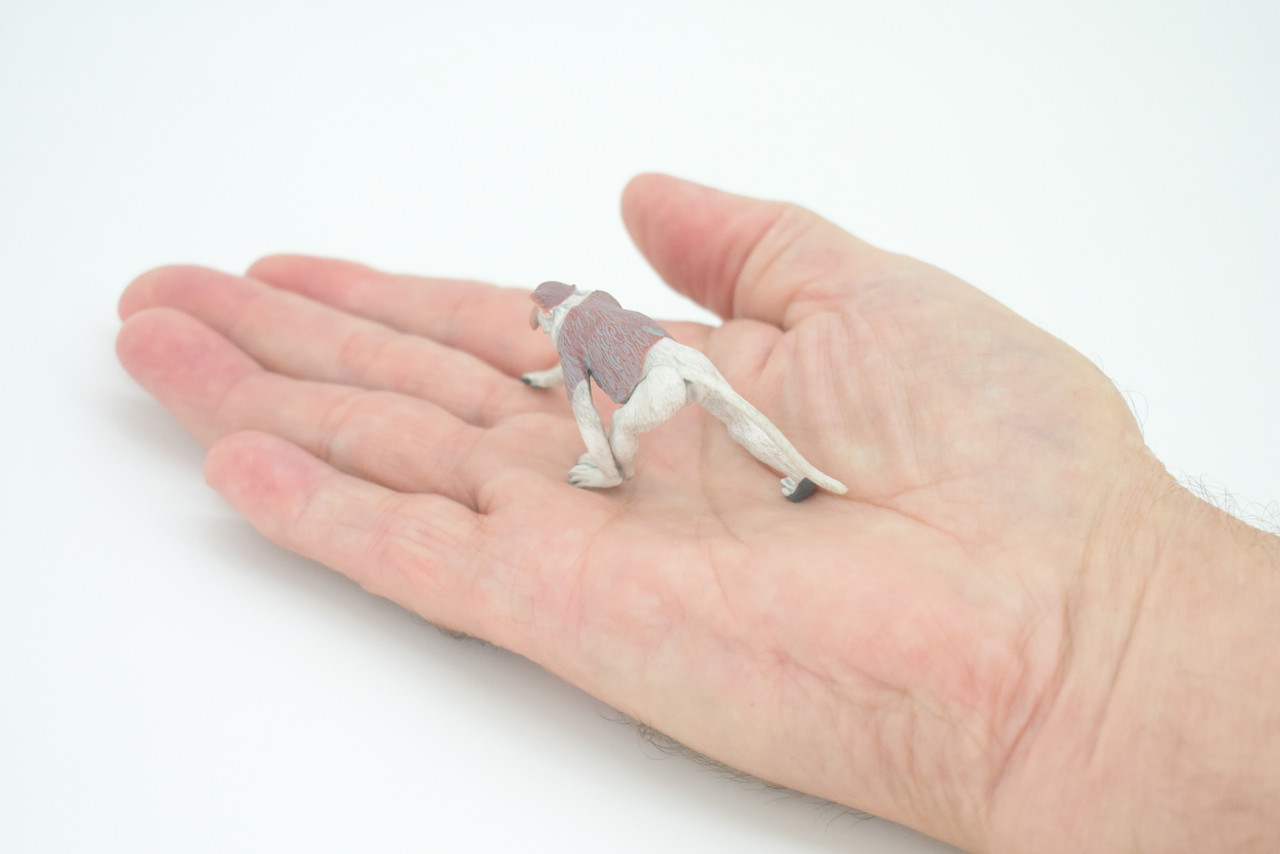 Proboscis Monkey, Long-Nosed Monkey, Hand Painted, Educational, Rubber Primate, Realistic Figure, Lifelike, Gift,   3"    SF66 B16