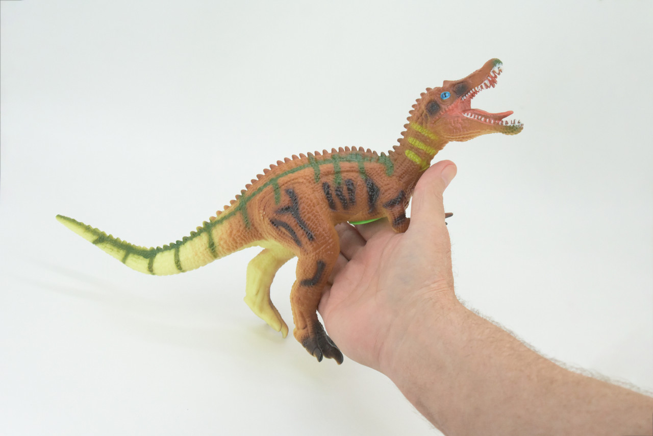 Allosaurus, Different Lizard, Jurassic Dinosaur, Hand Painted, Educational, Soft Rubber,  Lifelike Model, Figurine, Replica, Gift,    13"   AR09 B304 