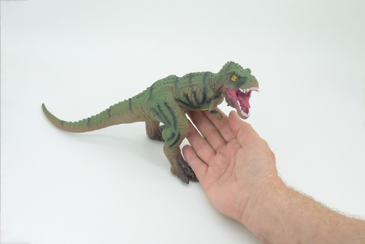 Tyrannosaurus Rex, T Rex,  Cretaceous Dinosaur, Hand Painted, Educational, Soft Rubber,  Lifelike Model, Figurine, Replica, Gift,    13"   AR10 B304 