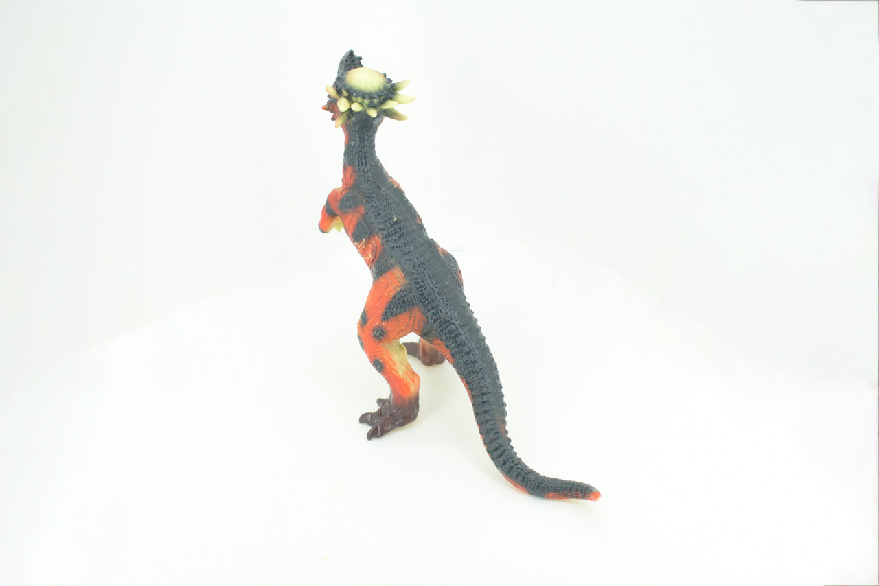 Pachycephalosaurus, thick-headed lizard, Cretaceous Dinosaur, Hand Painted, Educational, Soft Rubber, Lifelike Model, Gift,    13"   AR12 B305 