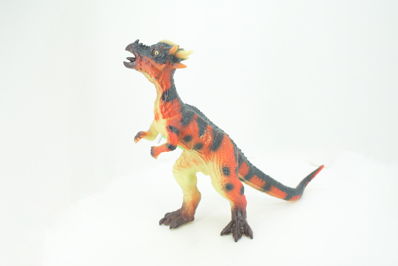 Pachycephalosaurus, thick-headed lizard, Cretaceous Dinosaur, Hand Painted, Educational, Soft Rubber, Lifelike Model, Gift,    13"   AR12 B305 